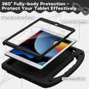 Kids Case for iPad 9th/8th/7th Generation (iPad 10.2 inch 2021/2020/2019), Shockproof Case with Screen Protector (Black)