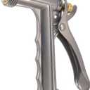 Full Size Zinc Pistol Grip Nozzle with Threaded Front, Silver