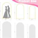 Bazen Wedding Arch Backdrop Stand 7.2FT, 6.6FT Set of 2 Metal Arch Backdrop Stand with White Arch Cover for Birthday Party Wedding Ceremony Bridal Baby Shower Banquet Party Event Decor