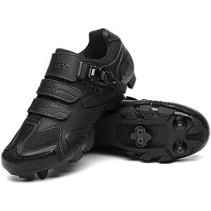 KESCOO Mens Mountain Bike Shoes with 2-Bolts SPD Cleats Included, Cycling Shoes with Quick Ratchet Buckle Indoor Outdoor Riding Biking, M 10 – 10.5, W 11.5 – 12