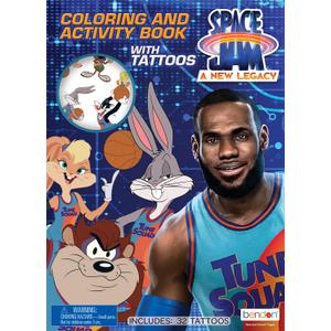 Space Jam: A New Legacy 48 Page Coloring and Activity Book with Temporary Tattoos (Looney Tunes) Bendon 50789