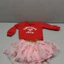 BemeyourBBs Toddler Girl Christmas Outfit Baby Girl Crewneck Sweatshirt Tutu Skirts Set Cute Little Girl Clothes Size 12-18 M