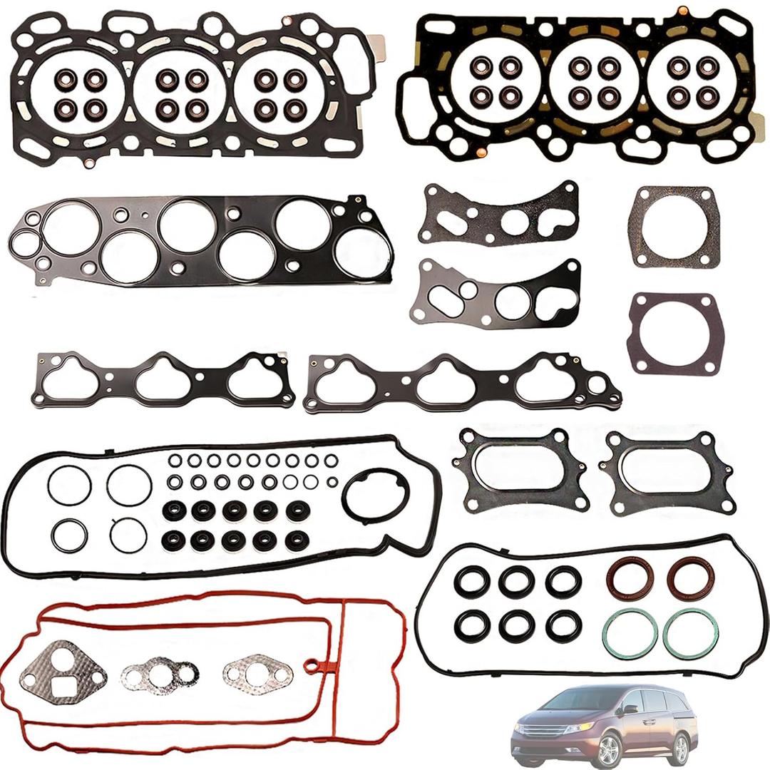 Head Gasket Set, 3.5L, HS26509PT Fit for for Honda Accord Odyssey 2008-2017 Pilot Ridgeline 2009-2014 Crosstour 2012-2015, for Acura RDX TL TSX 2010-2013 3.5L V6(57pcs)