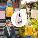 4 Pack Airtag Holder for Kids Hidden,GPS Tracker Case, Anti-Removal Airtag Silicone Case with Pins, Suitable for Children, Elderly, Pets, Backpack, Luggage (White & Black & Navy Blue & Pink, 4 Pack)