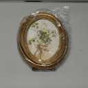Vintage Oval Picture Frame with Ornate Gold Finish, Decorative Wall Hanging Frame for Floral Art, Antique Style,can be hanging and can be standing