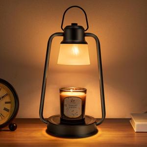 MAOYUE Candle Warmer Lamp with Timer and Dimmer for Jar Candles - Electric Wax Melt Warmer, Vintage Black Decor Lamp, Perfect Housewarming & Birthday Gift for Women, Mom | Upgraded (Dark)