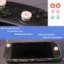 LESUTI 3-IN-1 Kit for Nintendo Switch 2 (2025) - Tempered Glass Screen Protector (2-Pack, Auto Alignment), Sheer Pink Protective Cover & 6-Pack Anti-Slip Joystick Caps | Ultimate Accessories Bundle