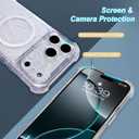 for iPhone 17 Pro Case Clear Magnetic, Compatible with MagSafe, Ocean Marine Animals Pattern, Slim Shockproof Camera Lens Protection Phone Case for Women Men 6.3" - White