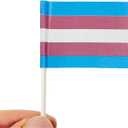 4 x stidsds 100 Pcs Pride Rainbow Flag Transgender Toothpick Flags Mini Small Gay LGBTQ Cupcake Toppers Stick Flags Banner Rainbow Party Cocktail Fruit Decoration