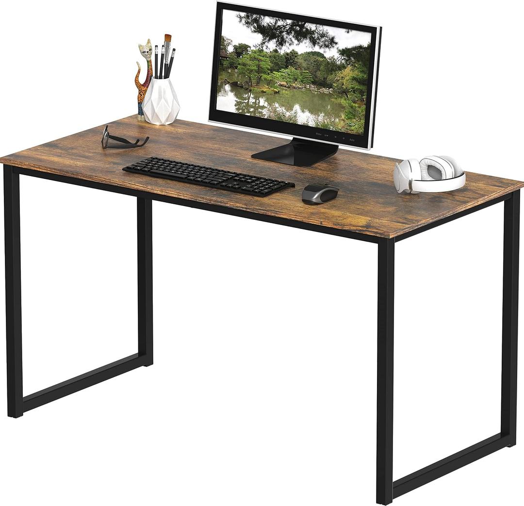 SHW Mission 40-Inch Home Office Computer Desk, Rustic Brown