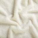 HunnmingRe 55 x 63 Boucle Fabric Upholstery Chenille Soft Plush White Color Boucle Fabric by the Yard for Home Decor, Seating, Headboard, Sofa, Pillows, Accessories