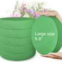Max Shape 6 Pcs Floral Foam Round Blocks, Large Wet and Dry Green Foam for Artificial and Fresh Flower Arrangement,Flower Foam Blocks for Wedding Party Decorations (9.8 Inch)