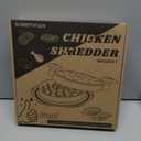 Chicken Shredder Large Chicken Breast Shredder Tool Twist with Brush&Fork, Visible Meat Shredder Machine, Anti-Slip Strip, Ergonomic Handle, BPA Free, Suitable for Pork Beef Chicken(Orange)