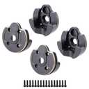 HobbyPark Brass Front and Rear Portal Weights Covers for Axial Capra 1.9 and SCX10 III Crawler Upgrades Parts, 4 Pieces (Gold & Black)