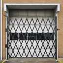 VEVOR Folding Security Door, 87" H x 85" W Accordion Gate, Steel Scissor Gate with Padlock