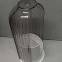 Makeup Brush Holder with Dustproof Cover 360 Rotating Makeup Brush Organizer for Vanity Bathroom, Grey