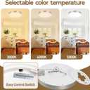 Hlite 4pack 9 Inch LED Flush Mount Ceiling Light Fixture, Dimmable & 3CCT Selectable 3000K/4000K/5000K, 18W 1800LM Super Slim, Low Profile Light for Kitchen Bedroom Hallway, Brushed Nickel