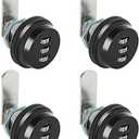 JMIATRY 4 Pack Combination Cam Lock 3/4 Inch Cylinder Password Coded Locks Combi-Cam Lock for Cabinet Drawers Cam Locks Combination, Black