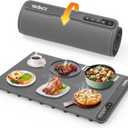 Warming Mat for Food -Electric Food Warming Tray (24"x16"), Rapid Full-Surface Heating, Portable & Rollable Versatile Food Warmer for Countertop, Perfect for Gatherings, Parties &Everyday Use (Dark Gray)