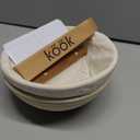 Kook Banneton Bread Proofing Basket 9 Inch - Complete 12 Piece Sourdough Basket Kit with Liners and Scrapers - Natural Rattan for Artisan Bread Making - Set of 2 Round