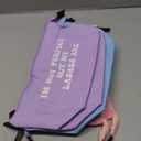 6 Pack Small Cosmetic Canvas Makeup Bags for Women with Zipper, 3 Colors and Designs (8 x 4 x 6 In)