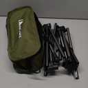 MOON LENCE Portable Camping Chair Plus, Larger & Roomier, Compact and Lightweight Still, Folding Chair for Backpacking & Hiking, 330Lbs Capacity (Moss Green)