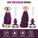 Dog Sweater Coat Winter Clothes for Small Medium Large Pets, High Collar Warm Full Body Dog Pajamas Recovery Suit Onesie Jumpsuit Comfort Windproof Shirts with Leash Hole