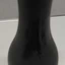 Ceramic Olive Oil Bottle Dispenser,10 Oz Large Capacity Oil and Vinegar Dispensing Bottle White Opaque Cruet with Stainless Steel Spout Kitchen Container for Coffee Syrups (Black)