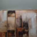 Large Framed Canvas Wall Art - Natural Float Framed Brown Abstract Picturtes for Living Room Decor Brown Abstract Painting Artwork Prints for Bedroom Kitchen Home Office Decor 60" X 28" Set of 3