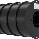 Creality 3D Printer Filament 1.75mm 4KG, PLA Filament Bulk +/- 0.02mm, 4 Pack 1kg Spool(2.2lbs) 3D Printing Filament Fits for Most FDM 3D Printers,4 Black