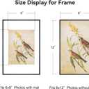 8x12 Picture Frame, Black Modern Thin Aluminum Metal Photo Frame with HD Glass, Fits 6x8 with Mat or 8 x 12 without Mat, for Tabletop and Wall Mounting, 1 Pack