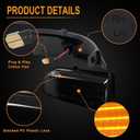 Sequential LED Side Mirror Marker Light Compatible with 2019-2023 Ford Ranger Lariat 2012-2019 T6 Raptor Wildtrak 2015-2019 Everest U375 UA, Mirror Turn Signal Light, Smoked Lens
