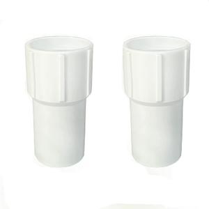 2 Pack 1-1/2 Inch Pool Vacuum Hose Cuff Hose Threaded Cuff Repair Cracked Hose Ends - Connect Vacuum Head ,Pool Cleaning Tools Accessories Spiral-Wound Vacuum Hoses,for Pool Cleaning (White)