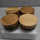 4 Pack Overnight Oats Containers with Wooden Lids and Spoons, 16oz Glass Mason Overnight Oats Jars with Lids, Large Capacity Airtight Jars for Milk, Cereal, Fruit