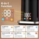 Electric Milk Frother 6 in 1 Electric Milk Steamer Electric Foam Maker Machine Hot & Cold Milk Foam, Cappuccinos, Macchiato, Hot Chocolate Milk, Heating Milk, Microfoam, Makes Yogurt Auto Shut-Off