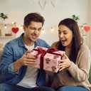 2 x WRAPLULU Valentine's Day Wrapping Paper - 4 Jumbo Sheets, 28 * 40 Inches - Pink Gift Wrap with Cute Highland Cow, Hearts, Bow, Candy and 'XOXO', Perfect for Valentines Couples Girlfriend Boyfriend