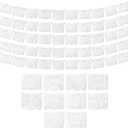 White Papel Picado Banner (5 Pack - 10 Plastic Flags per Banner) - White Mexican Banners for Parties and Weddings - Mexican Themed Party Decorations - Papel Picado Mexicano para Decoraciones