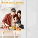 HOSOM Matte Black Door Handles Interior Passage Door Handle for Closet and Hallway Doors Square Non-Locking Door Lever Knob Lock Modern Reversible for Left or Right Handing, 6 Pack