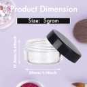 5 Gram Sample Containers With Lids, 200 Count 5ML Jars, Empty Cosmetic Jars for Glitter, Lotion, Cream, Beads - With Labels, Mini Spatulas