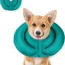 MIDOG Soft Inflatable Dog Cone - Comfortable Alternative After Surgery That Doesn't Block Vision, Patented Donut Recovery Collar Prevents Licking for  Dogs (L)