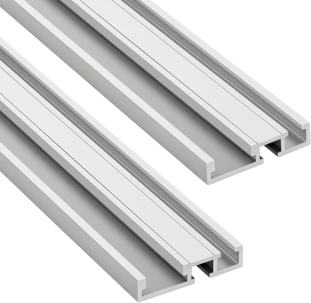 Woodpeckers Combo T-Track, 48 Inch, T-Slot & Miter Channel, Aluminum, USA Made, Universal Woodworking Multi T Track, Hex Bolt & T-Miter Slot - CT48