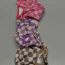 wegreeco Washable Female Dog Diapers Highly Absorbent Reusable Diapers for Dog in Heat Period Diapers, 3 Pack (Checkerboard Red, Purple, Coffee, Large) (Large (15"-17" Waist))