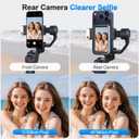 Magnetic Vlog Selfie Monitor Screen for iPhone 17 & Android, 4K Wireless Video Recording with Remote Zoom & Shoot, Content Creator Essentials Back Camera Monitor for vlogging YouTube TikTok