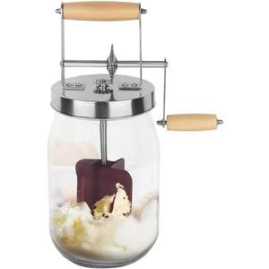Hand Crank Butter Churner Manual Butter Maker Cream Mixer Silicone Food Stirring Tool Jar Kitchen Accessories 1L