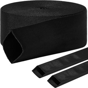 Hanaive 26 ft Nylon Hydraulic Hose Protector Sleeve Tig Torch Cable Cover Black Protective Cover Hose Sheath Hydraulic Wrap Cutting Wire Sheath Sleeve Management Wrap for Cord Tig(2.25 Inch Id)