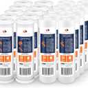 Aquaboon 5 Micron 10 x 2.5 House Water Filters Cartridges, Set of 20 | Sediment & Carbon Filter Replacements Compatible with WHKF-WHWC, P5, WHKF-GD05