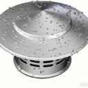 3 Inch Stainless Steel Chimney Cap Heavy Duty Stove Pipe Cap with Mesh Screen for Wood Stove, Tapered Roof Flue Vent Cover - Outdoor Fireplace Protection