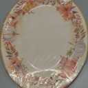 QIYANPAX Thanksgiving Paper Plates Large 9"x11" – Fall Watercolor Pumpkins Leaves Disposable Plates for Autumn Harvest Party, Dinner, Holiday Table Decor 25 PCS