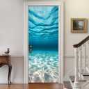 3D Door Stickers, Peel and Stick Wallpaper,Self-Adhesive Mural PVC Waterproof Wall Poster for Home Decor 30.3" W x 78.7" H