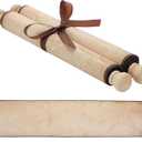 Epakh 1 Roll Blank Paper Scrolls 9 x 72 Inches Scroll Paper Wrapped on Wood Rod for Writing, Drawing, Calligraphy, Wedding Vows, Invitation, Renaissance Festivals